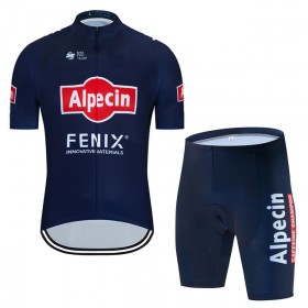Fietskleding (Fietsshirt + Fietsbroek Kort) 2020 Alpecin-Fenix N001